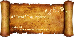 Örmény Menta névjegykártya